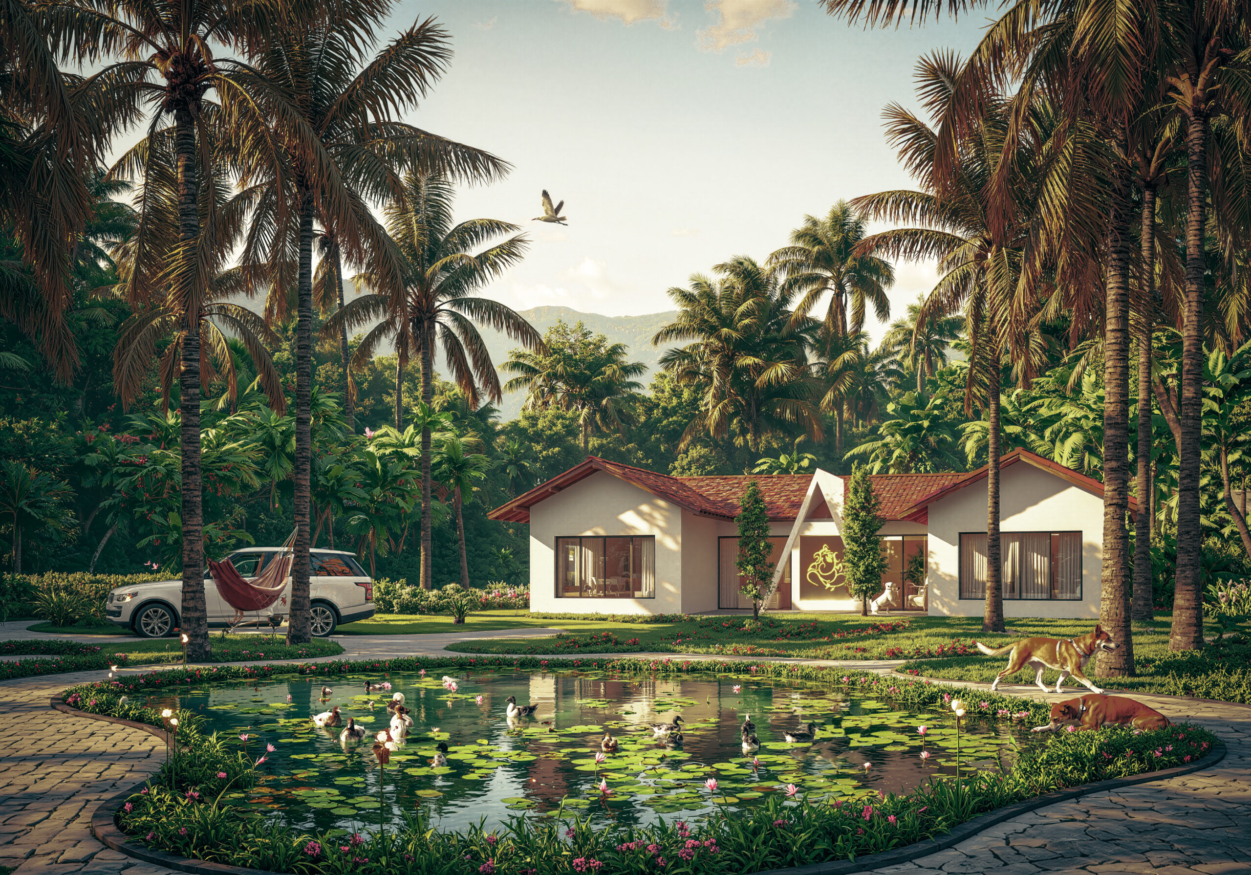 Roha Farm Estate surrounded by lush greenery and peaceful countryside